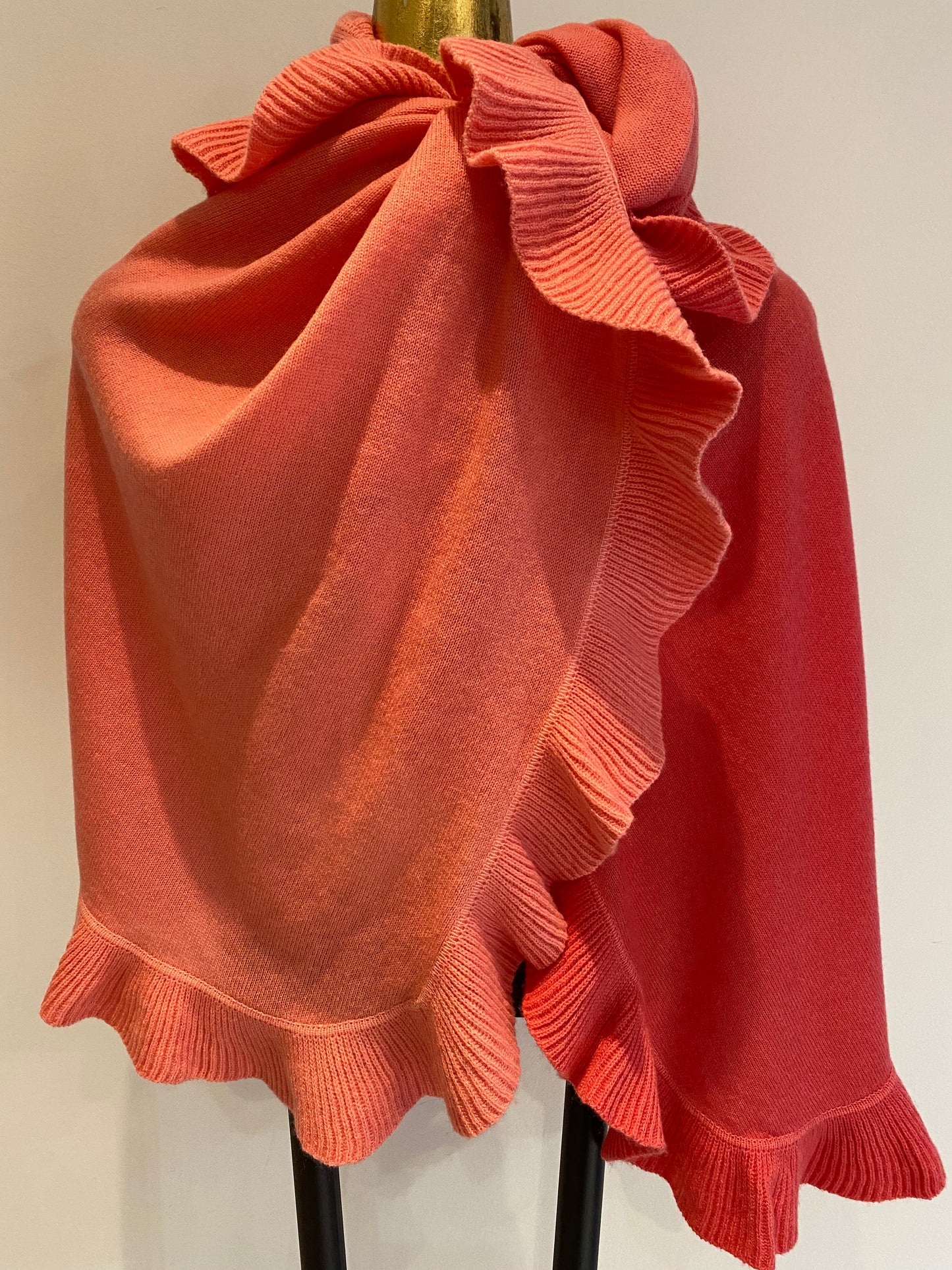Cashmere Ruffled Shawl.