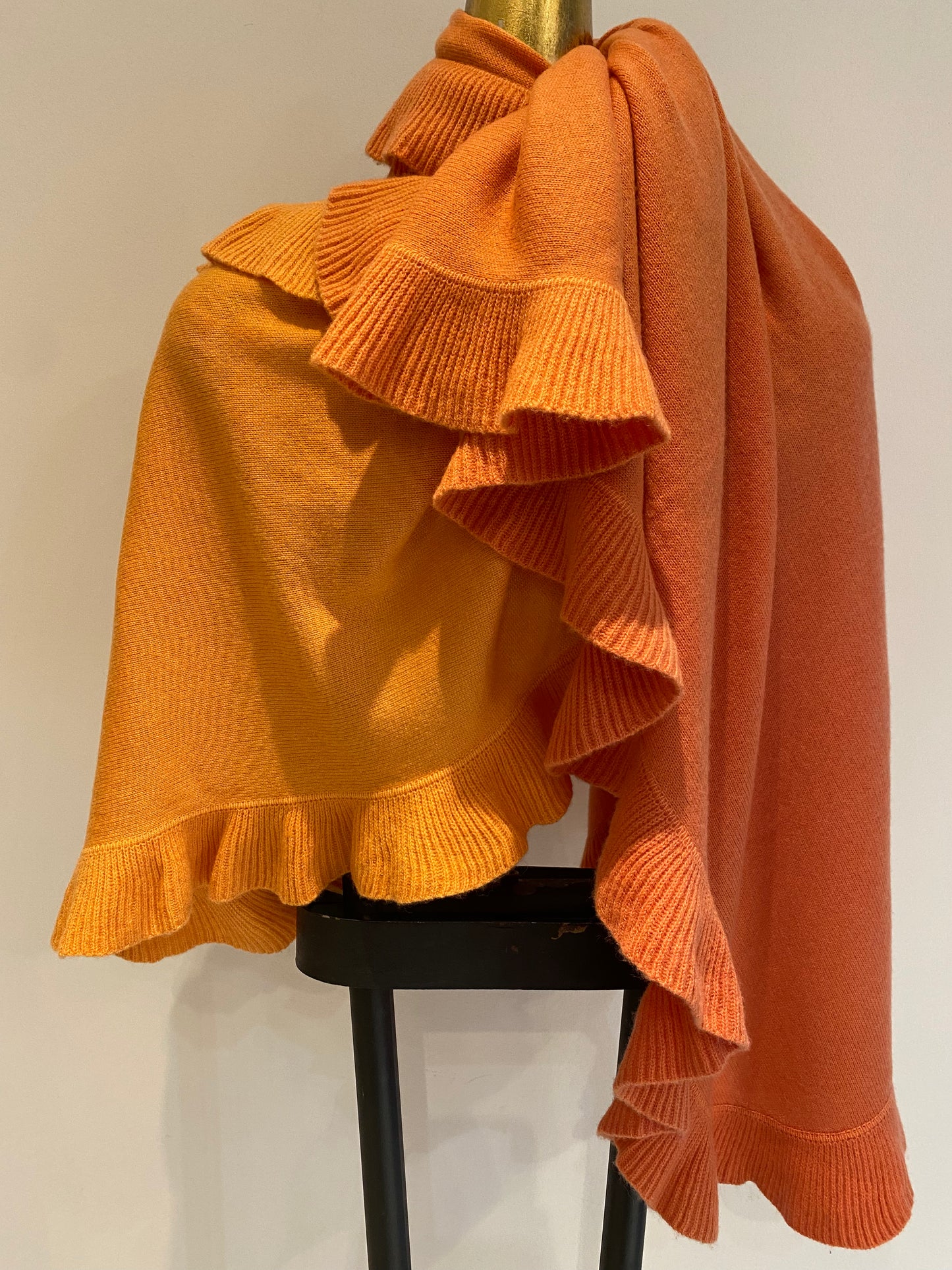 Cashmere Ruffled Shawl.