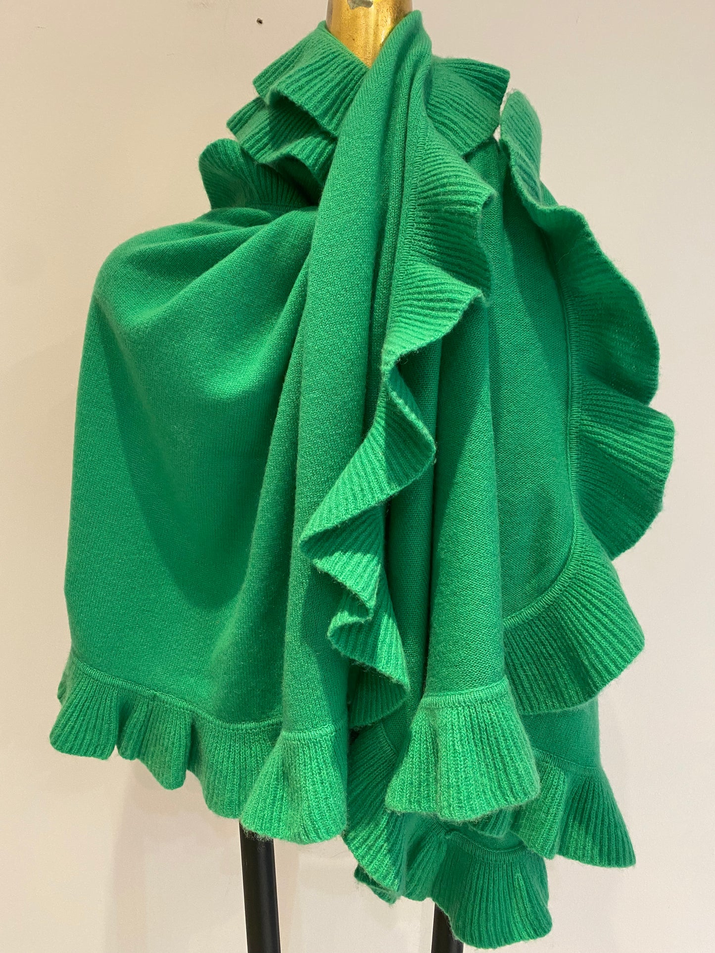 Cashmere Ruffled Shawl.