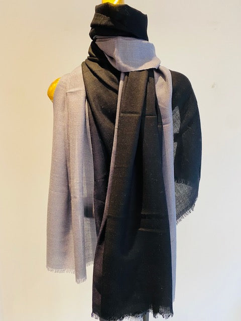 Luxury Light Cashmere Two Tone Shawl.