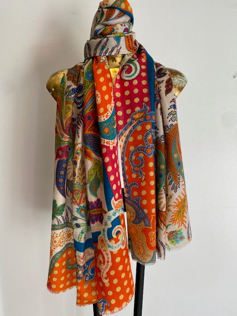 Summer Cashmere Shawl Printed