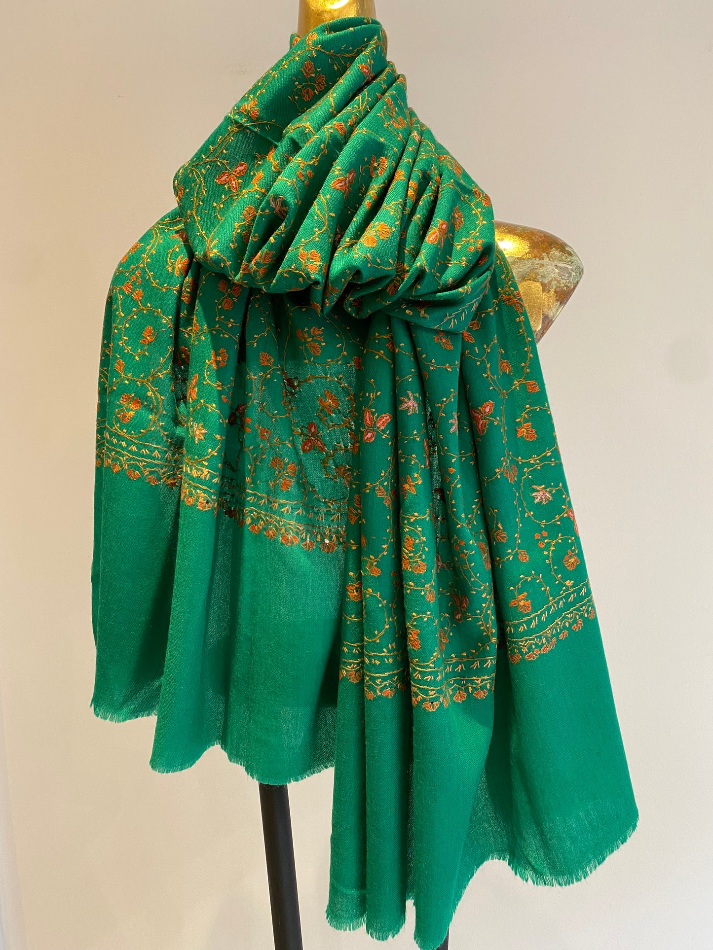 Kashmiri Shawl With All Over Embroidery