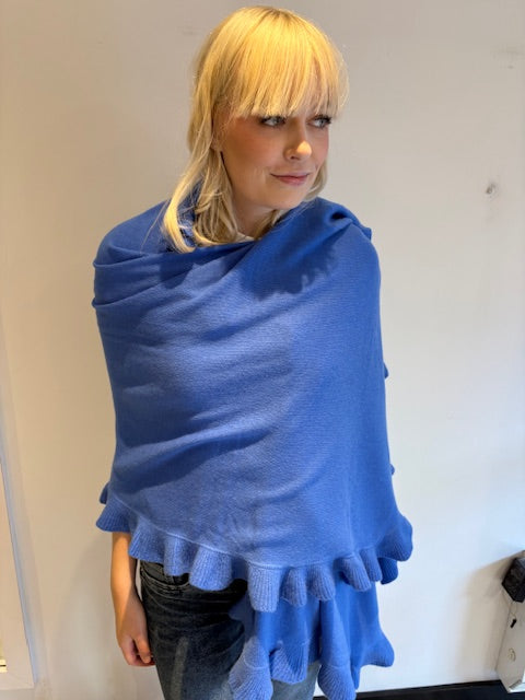 Cashmere Ruffled Shawl.