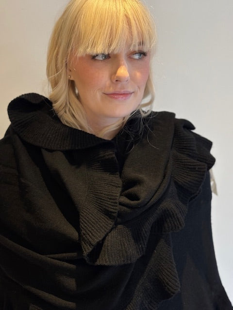 Cashmere Ruffled Shawl.