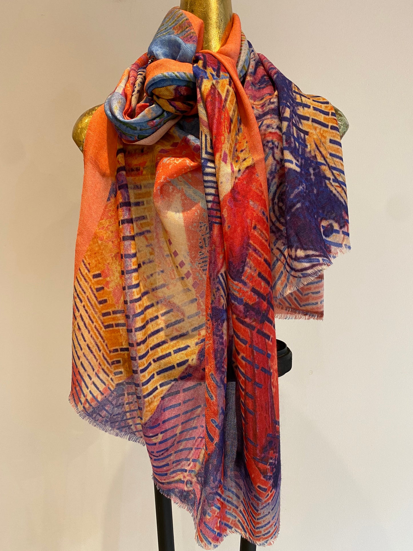 Cashmere Wool Printed Shawl.