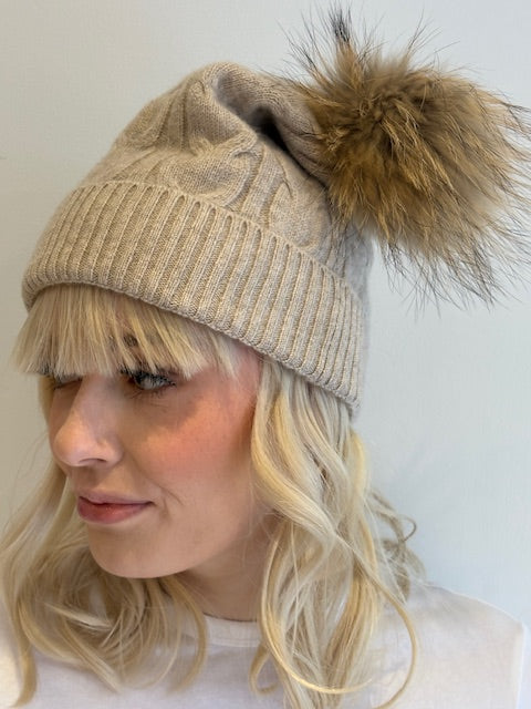 Cashmere Pom Pom Hat