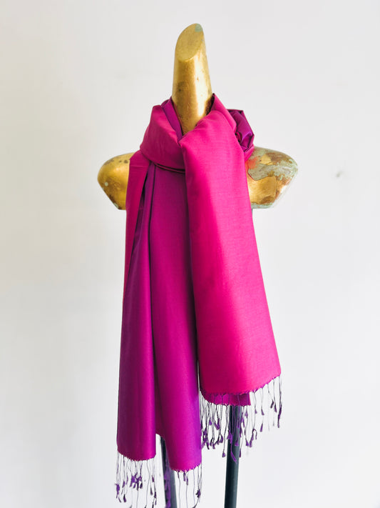 Silk Two Tone Scarf.