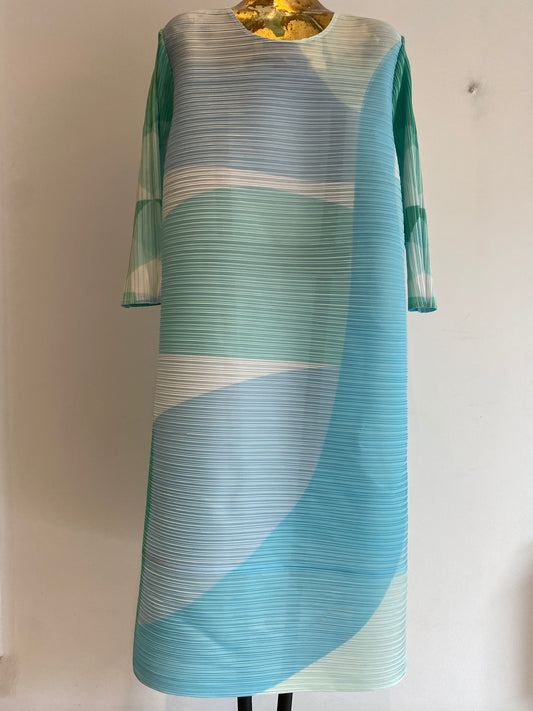 Pleated pastel tunic