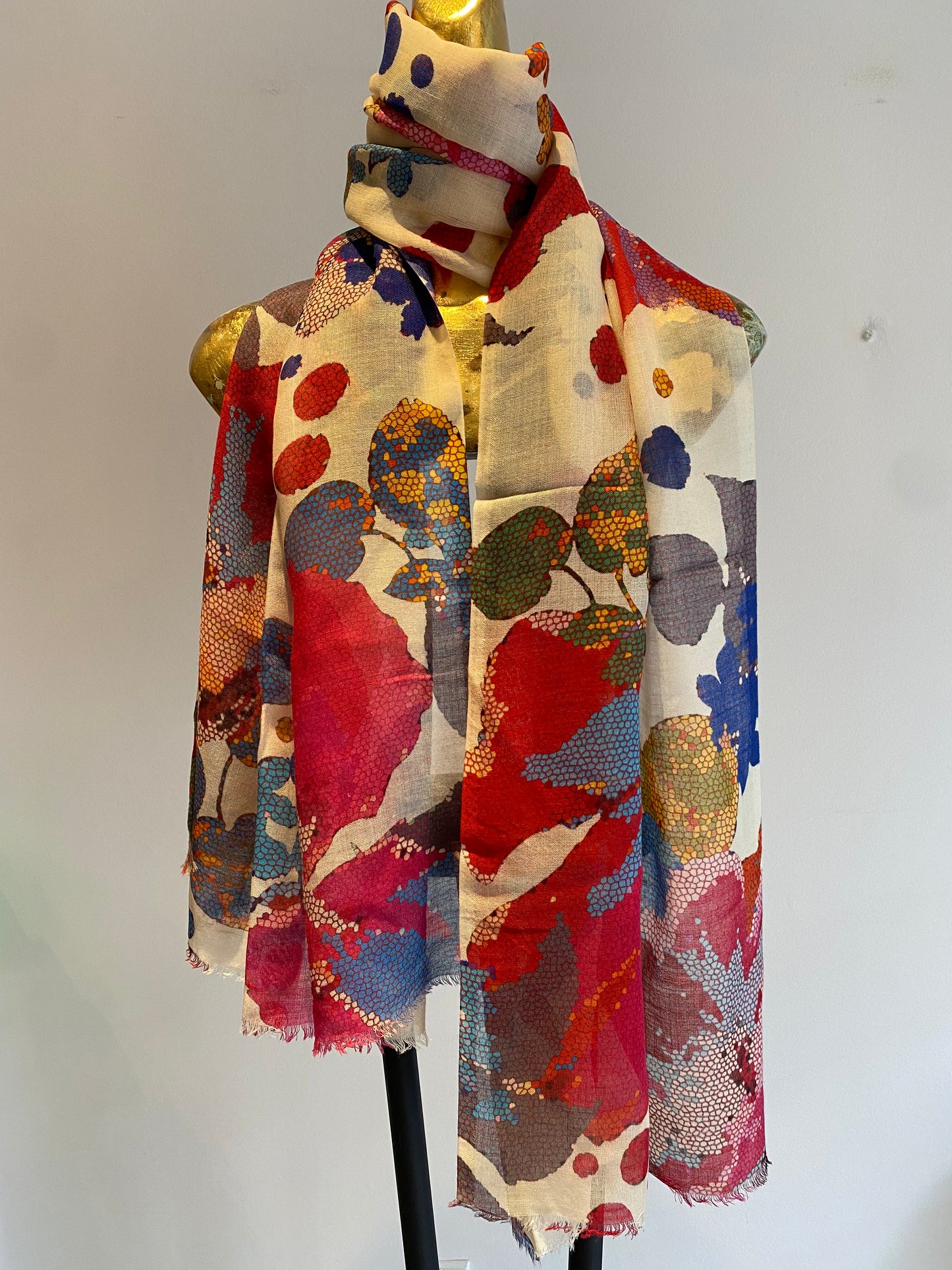Summer Printed Wool Scarf.