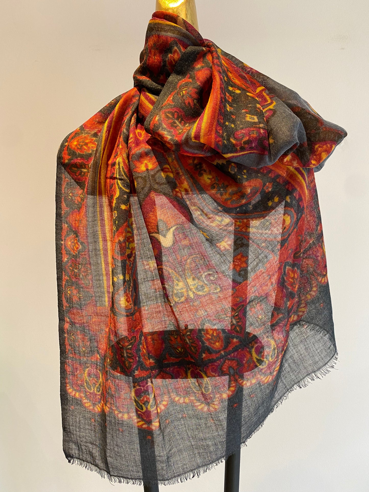 Summer Printed Wool Scarf.