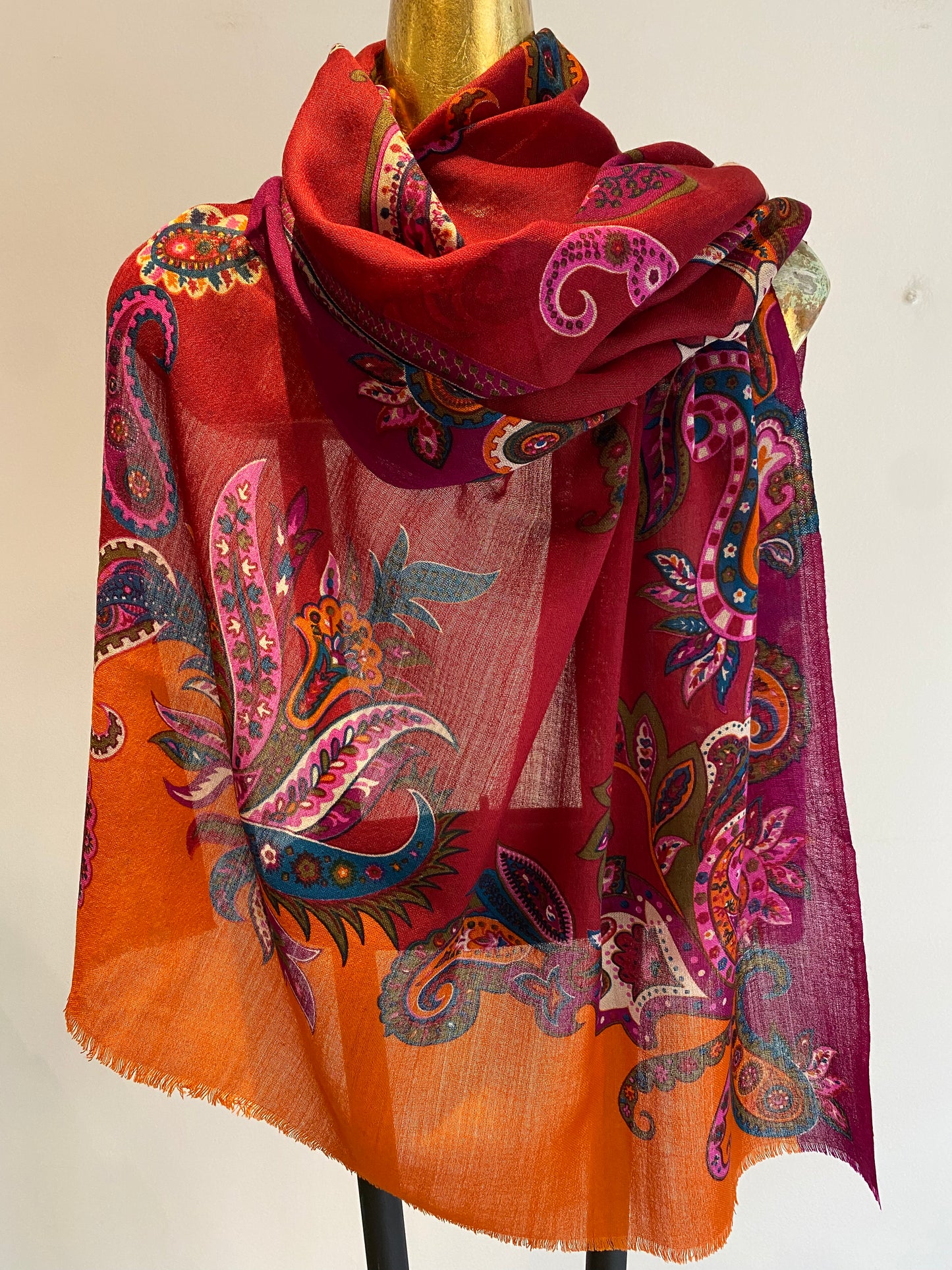 Summer Printed Wool Scarf.