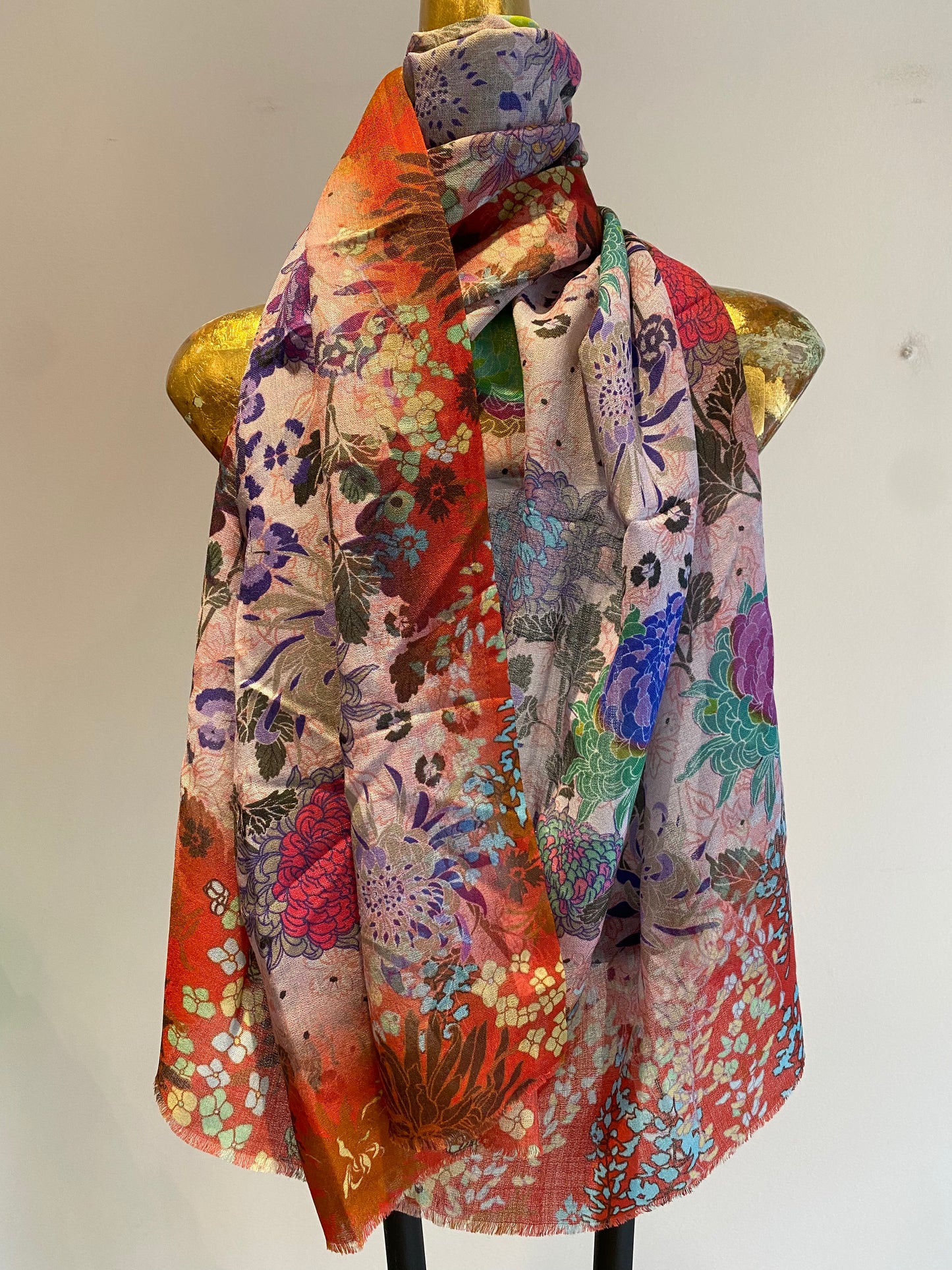 Summer Printed Wool Scarf.