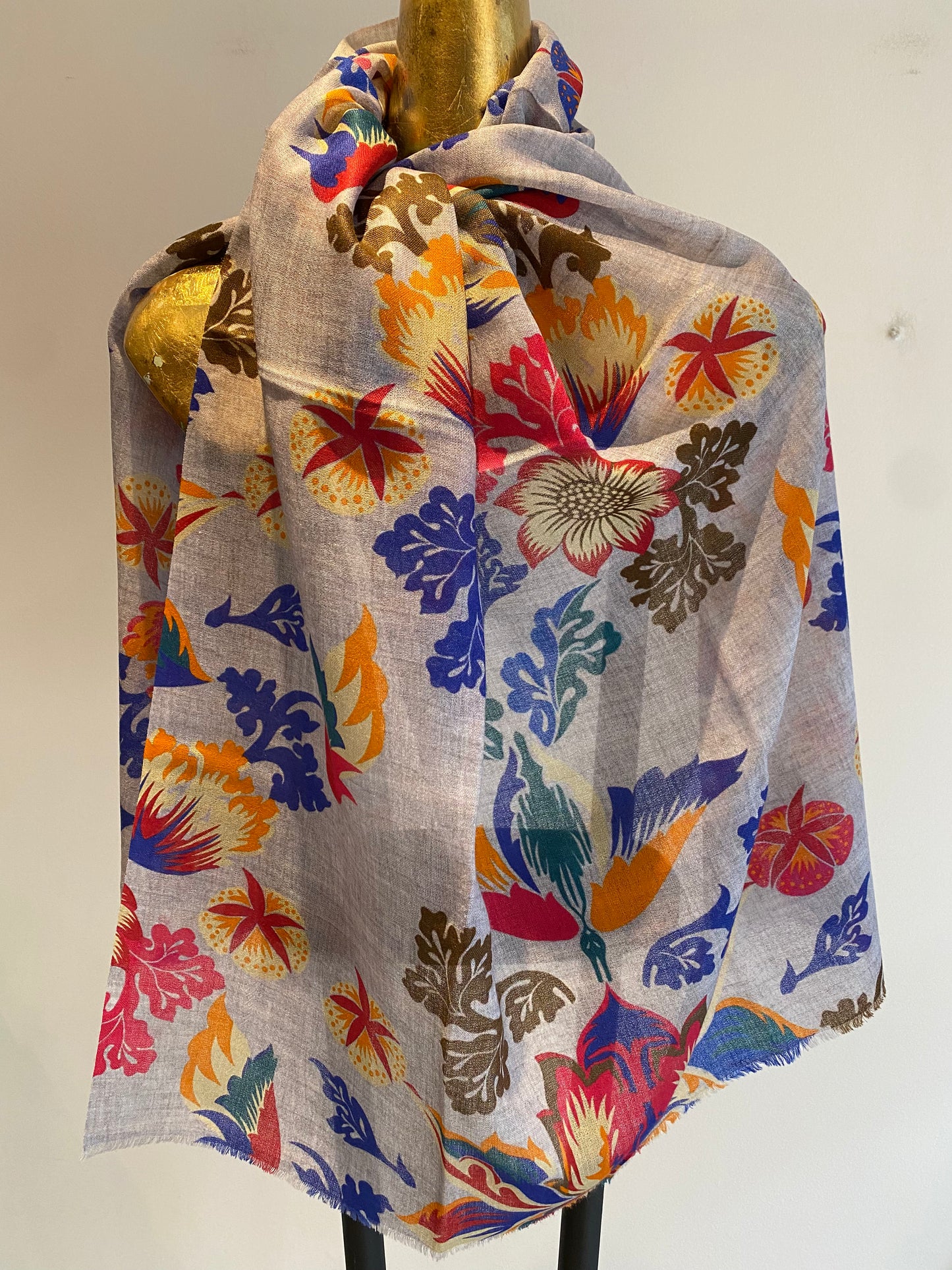 Summer Printed Wool Scarf.