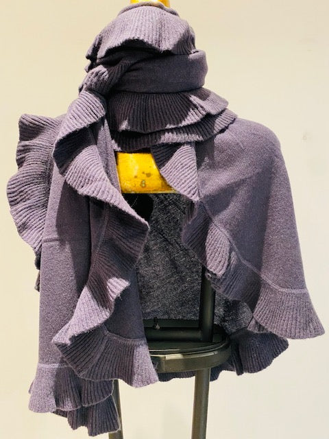 Cashmere Ruffled Shawl.