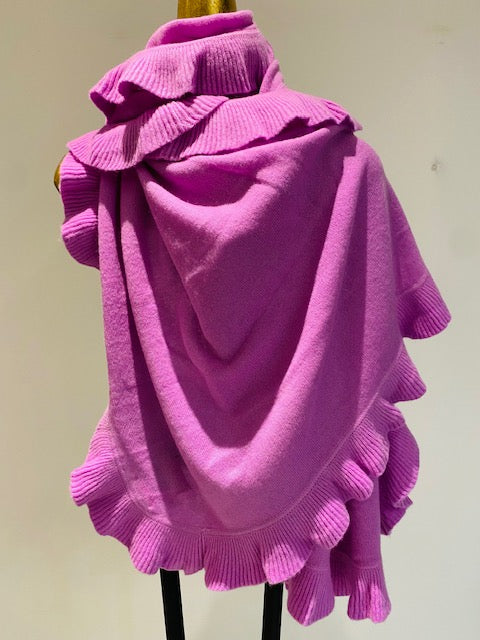 Cashmere Ruffled Shawl.
