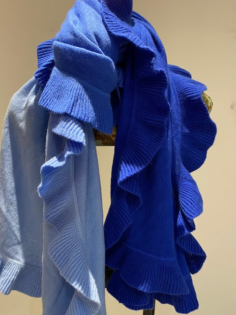 Cashmere Ruffled Shawl.