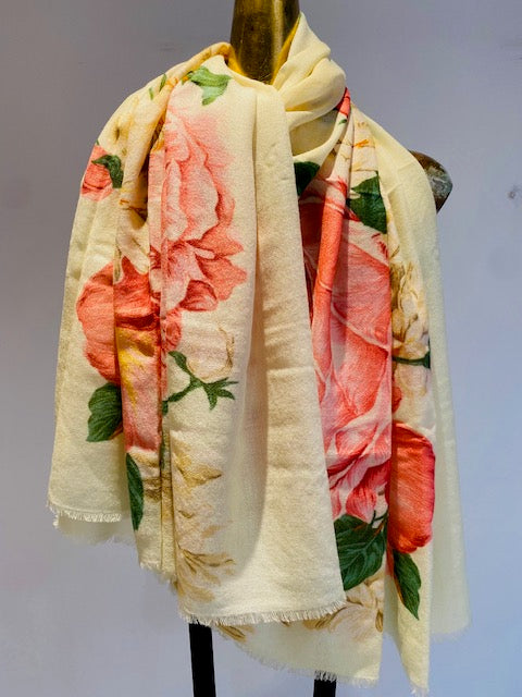 Luxury Light Cashmere Printed Shawl.