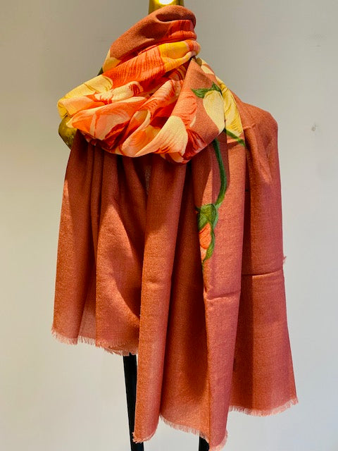 Luxury Light Cashmere Printed Shawl.