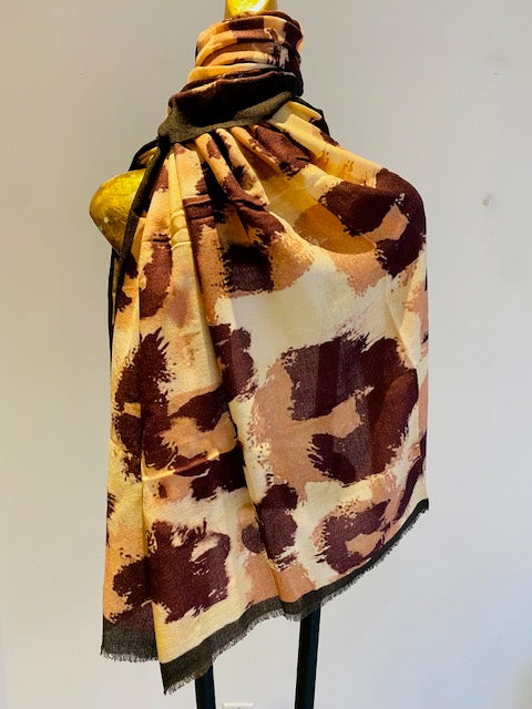 Luxury Light Cashmere Printed Shawl.