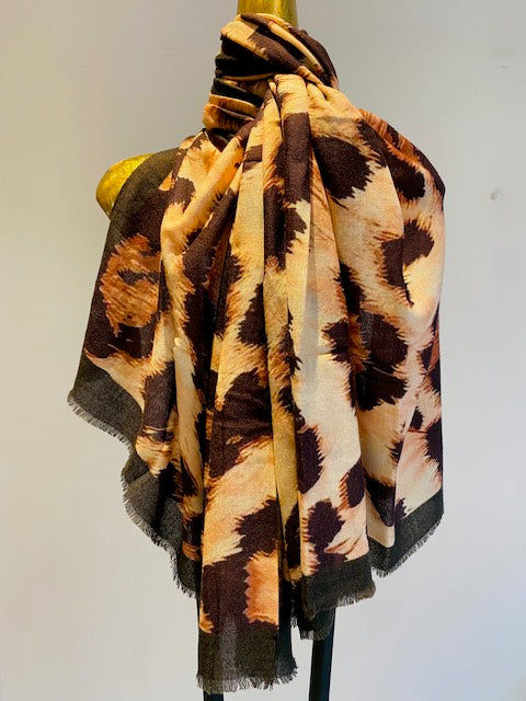 Luxury Light Cashmere Printed Shawl.