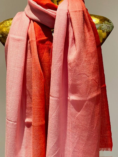 Summer Cashmere Featherweight Two Tone Shawl.