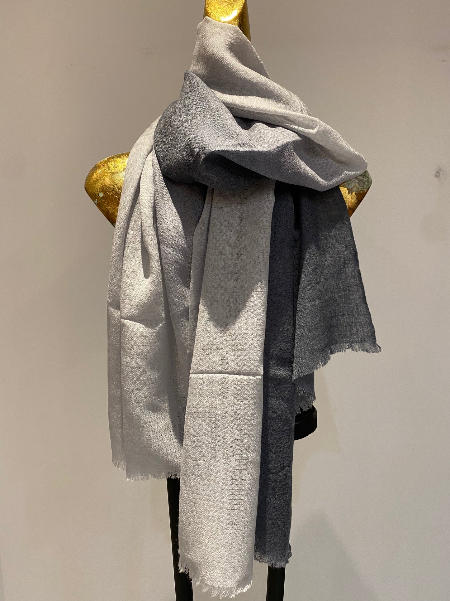 Summer Cashmere Featherweight Two Tone Shawl.