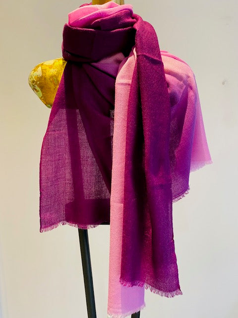 Luxury Light Cashmere Two Tone Shawl.