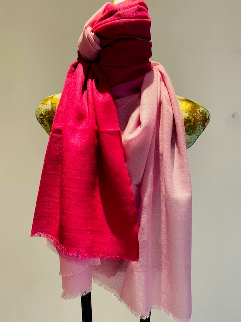 Luxury Light Cashmere Two Tone Shawl.