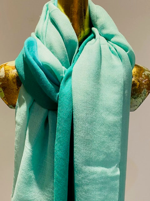 Luxury Light Cashmere Two Tone Shawl.