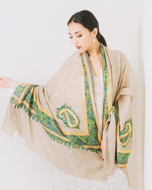 Kashmiri Hand Loomed Embroidered Shawl