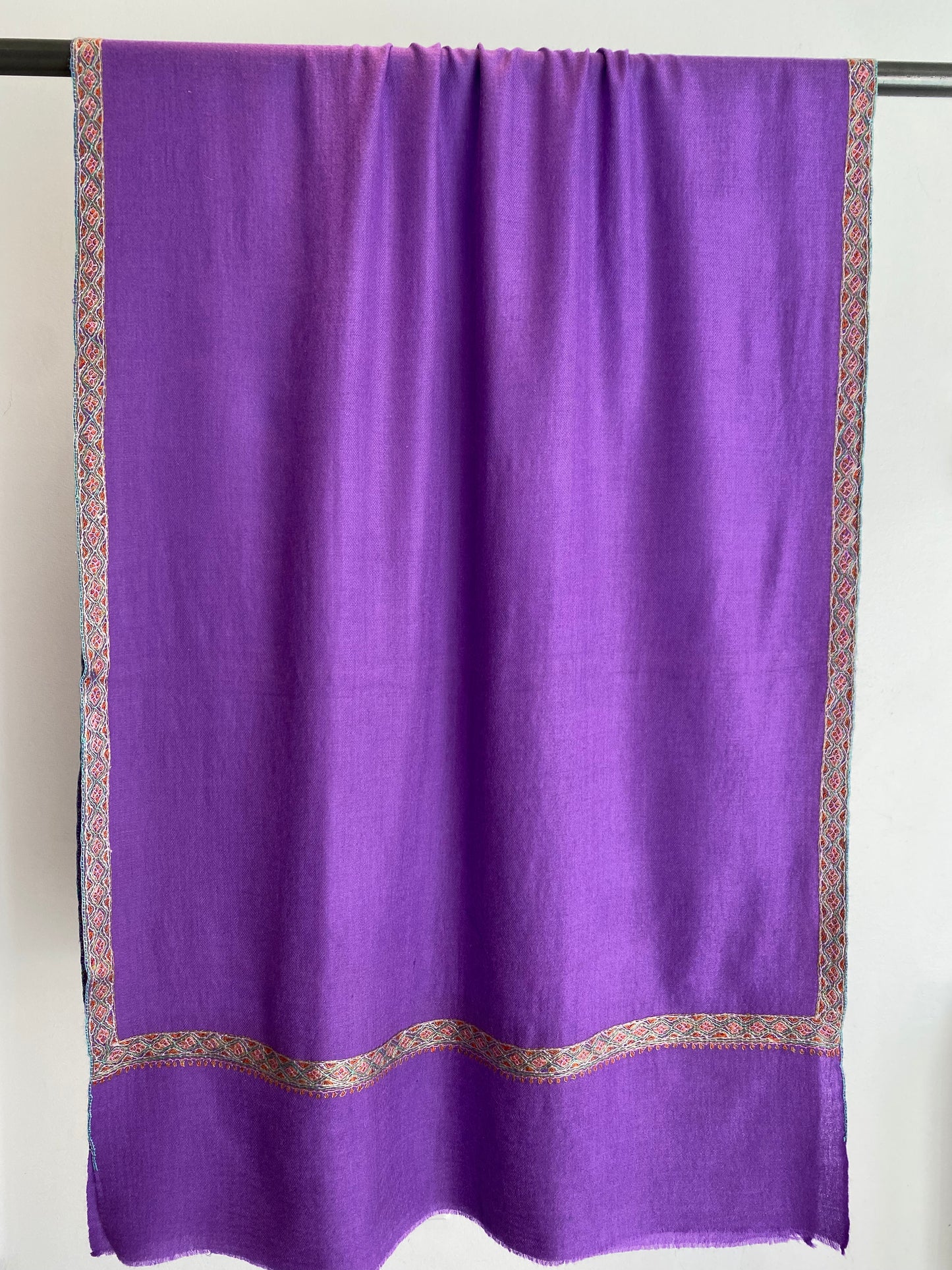 Kashmiri shawl showing traditional patterns and artisan work