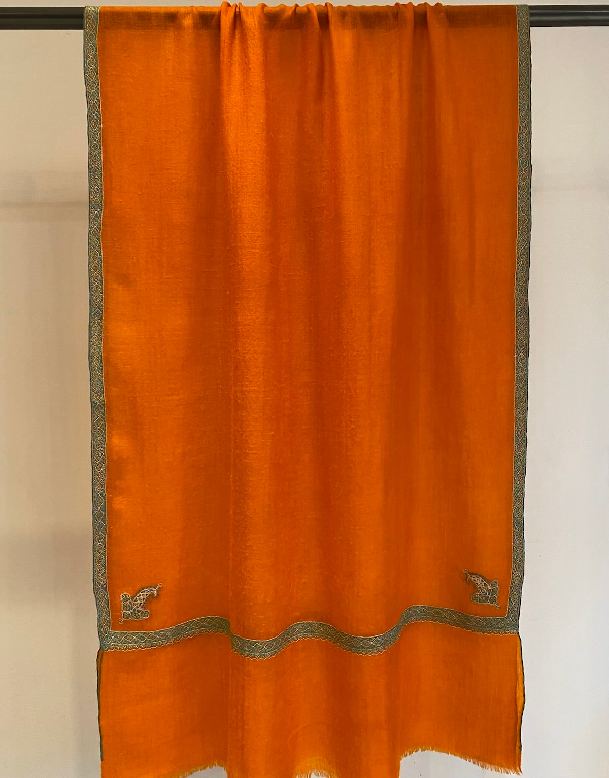 Detail of Kashmiri shawl intricate embroidery and craftsmanship