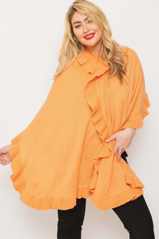 Cashmere Ruffled Shawl.
