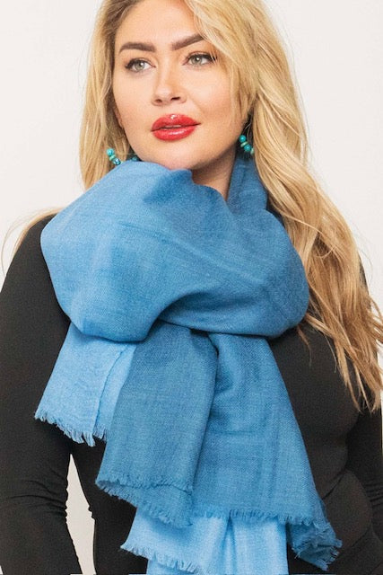 Luxury Light Cashmere Two Tone Shawl.