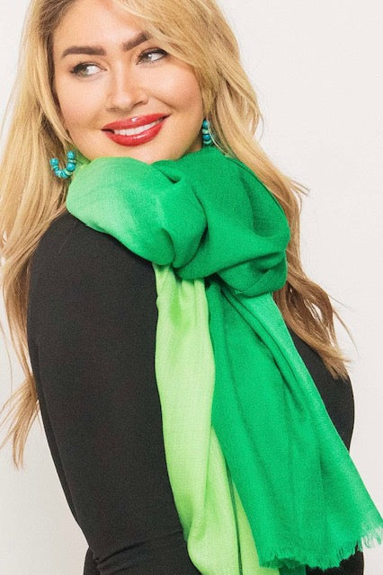 Luxury Light Cashmere Two Tone Shawl.