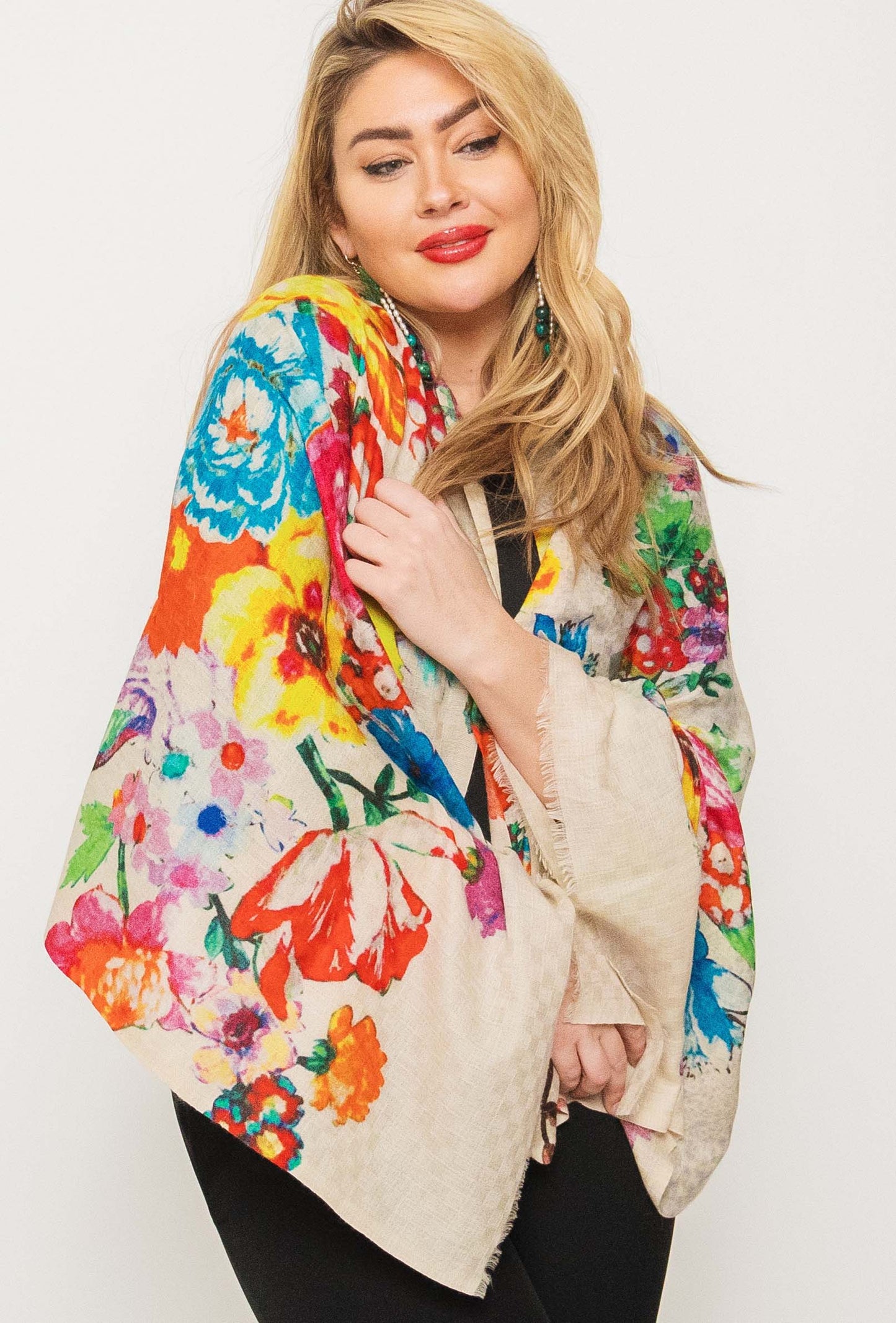 Summer Cashmere Shawl Printed