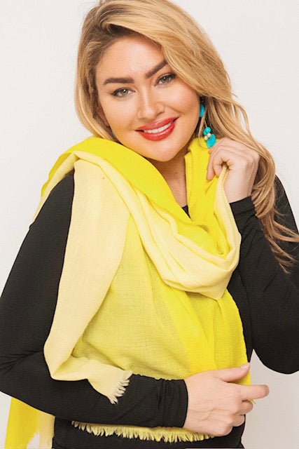 Two tone cashmere in lightweight