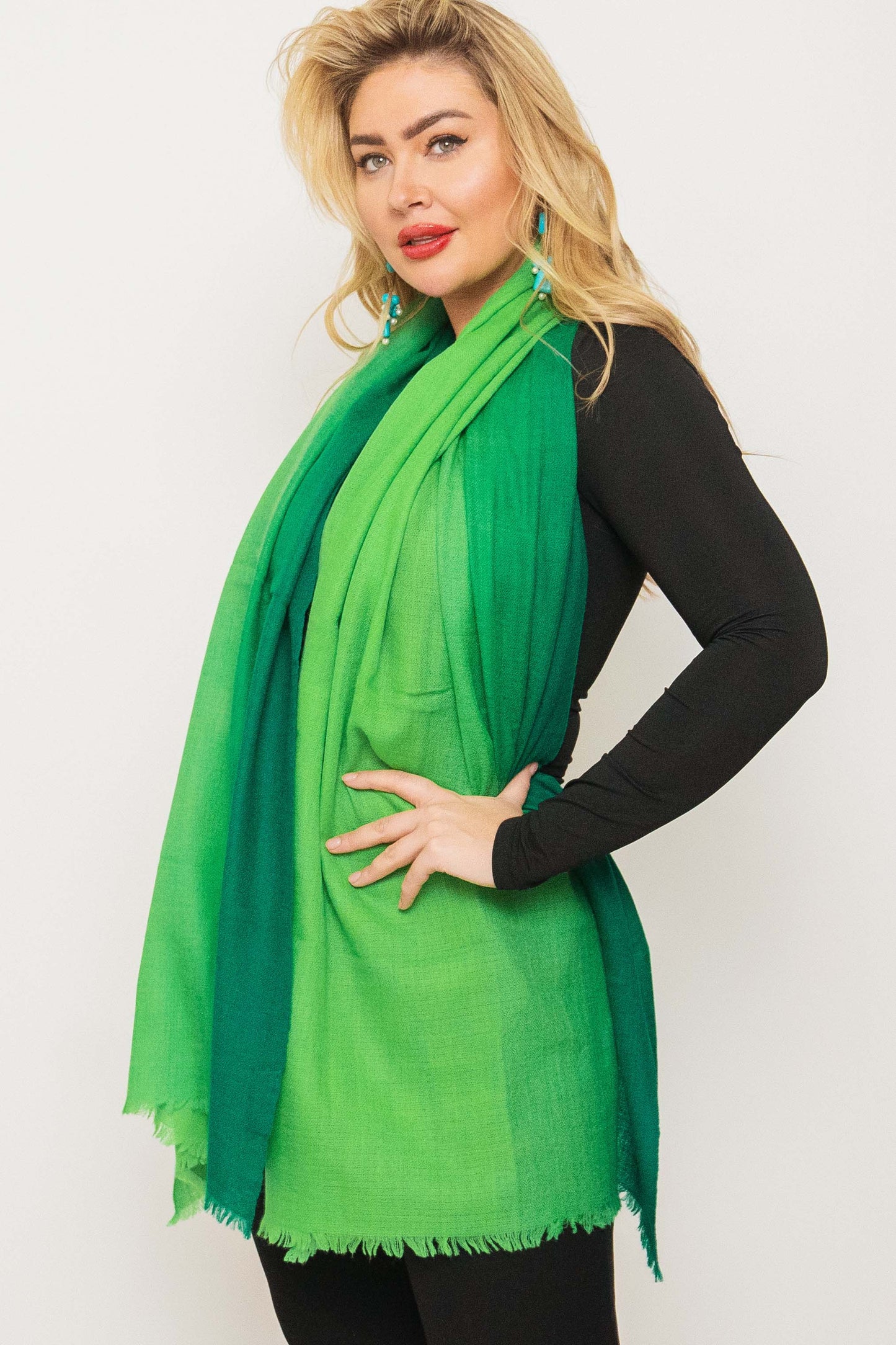 Summer Cashmere Featherweight Two Tone Shawl.