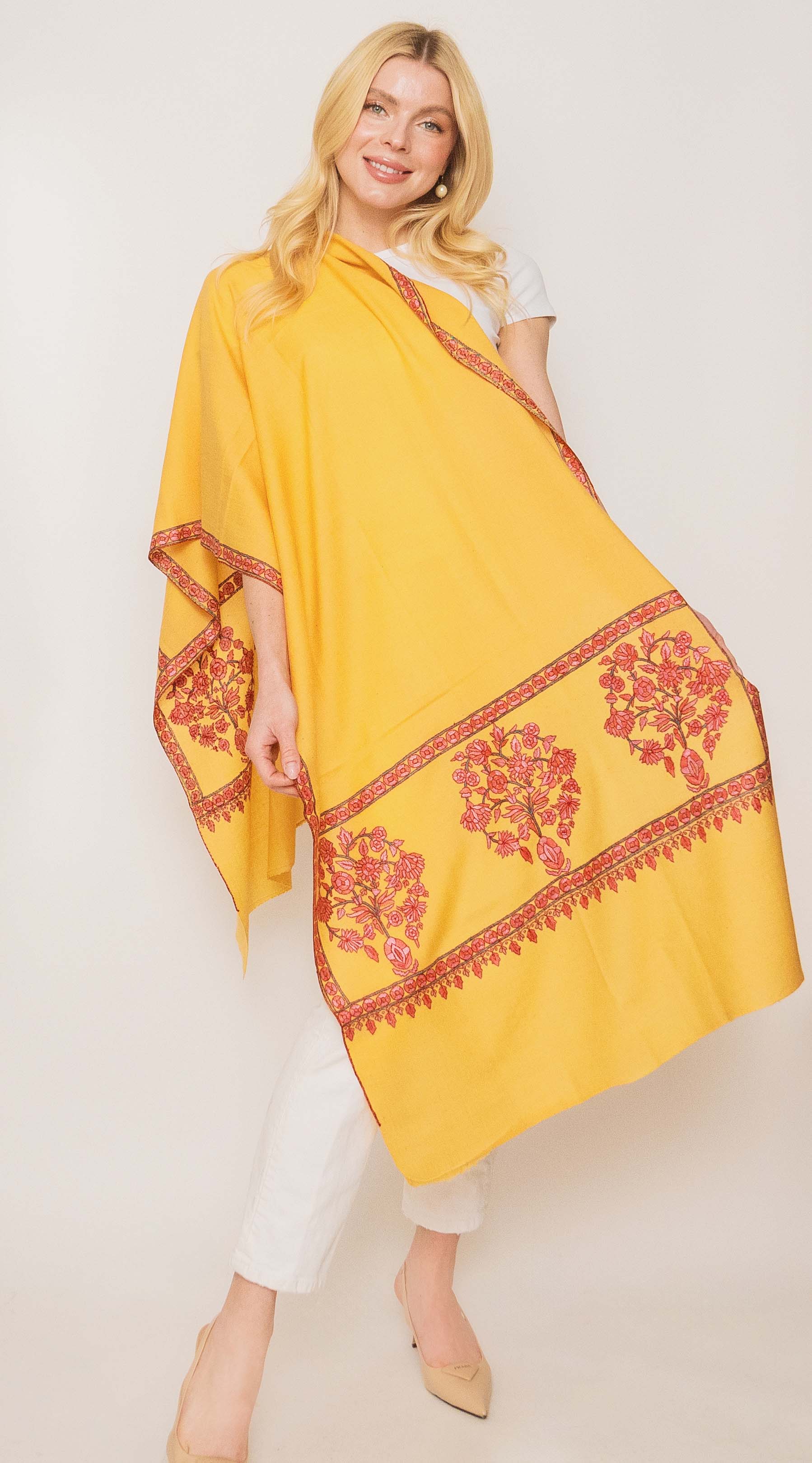 Kashmiri Shawl With Embroidery Kashmiri Sun