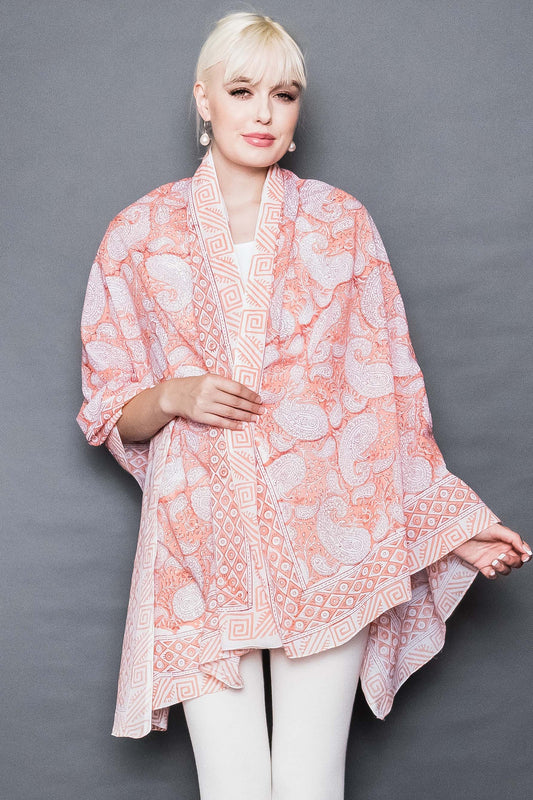 Hand Block Print Cotton Scarves.