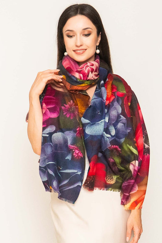 Luxury Light Cashmere Printed Shawl.