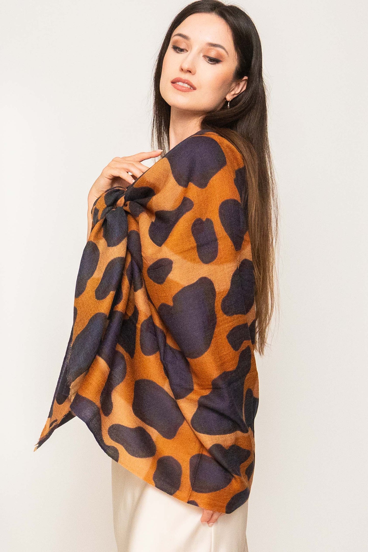 Luxury Light Cashmere Printed Shawl.