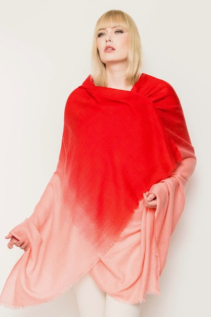 Luxury Light Cashmere Two Tone Shawl.