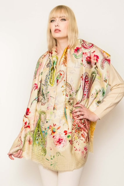 Light Printed Silk Scarves