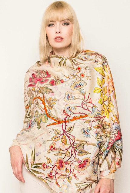 Light Printed Silk Scarves