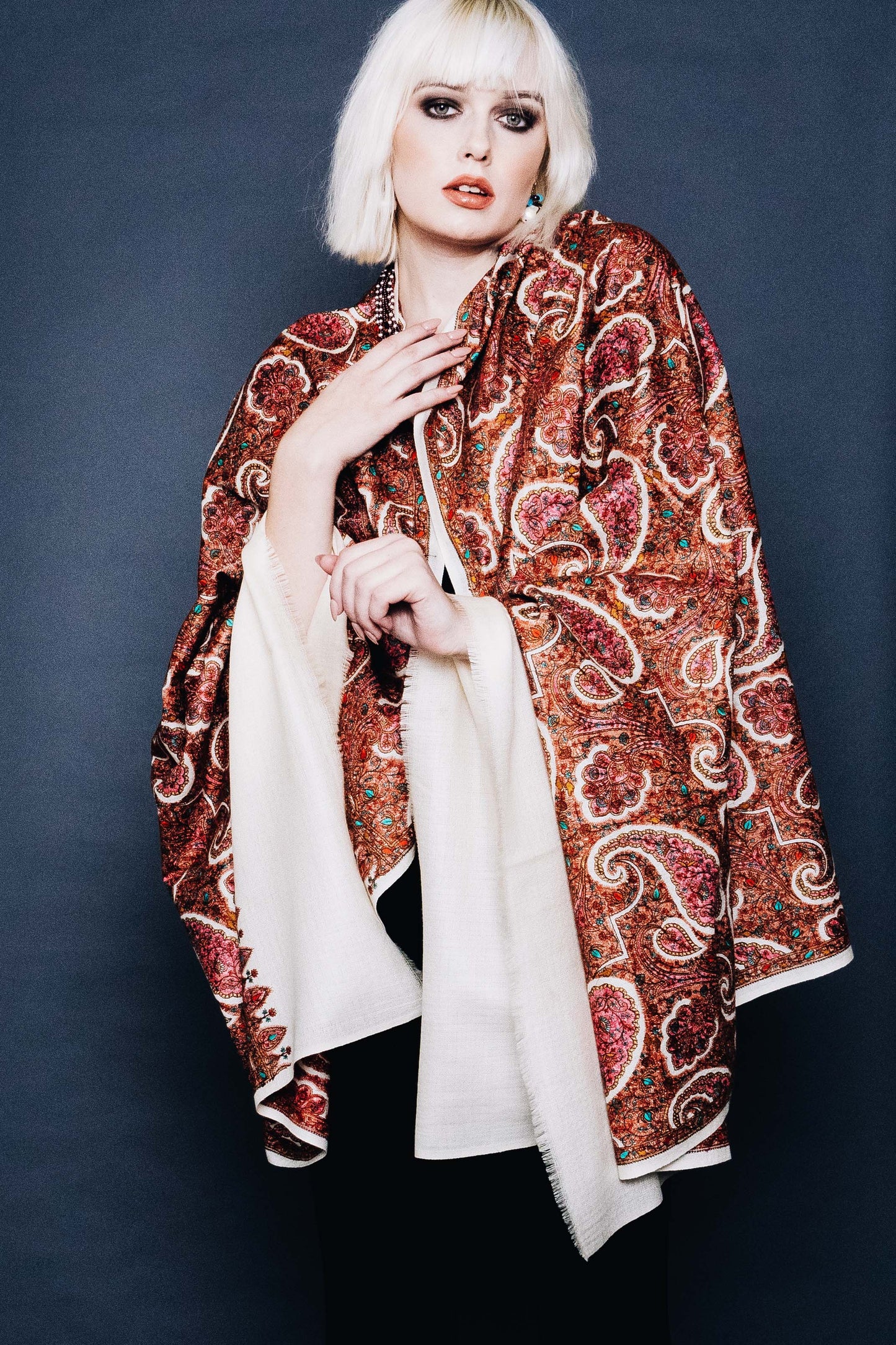 Hand Embroidered Shawl.