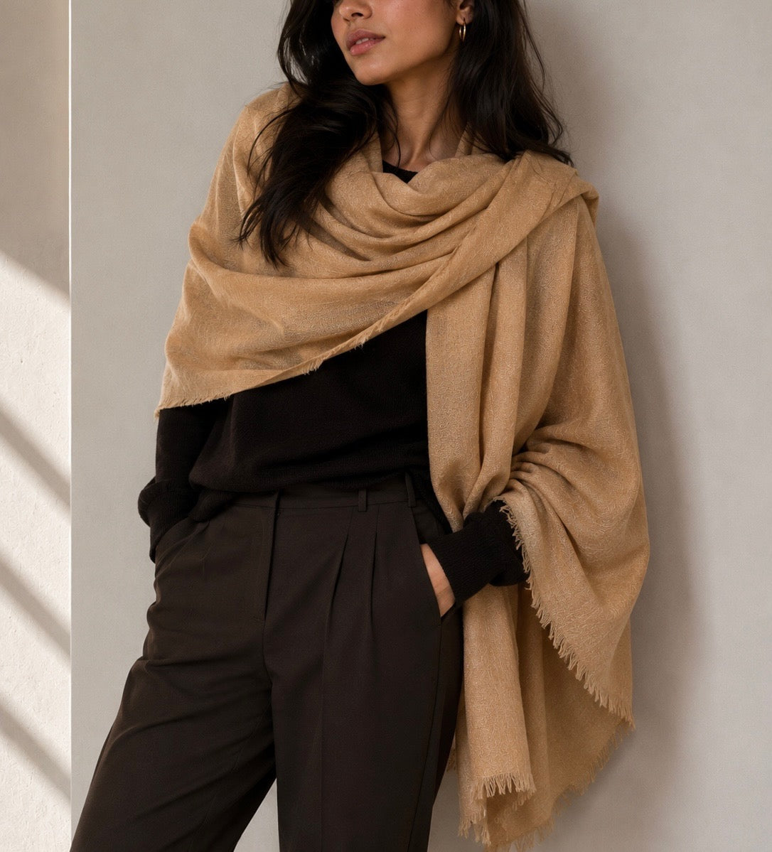 Cashmere shawl handwoven