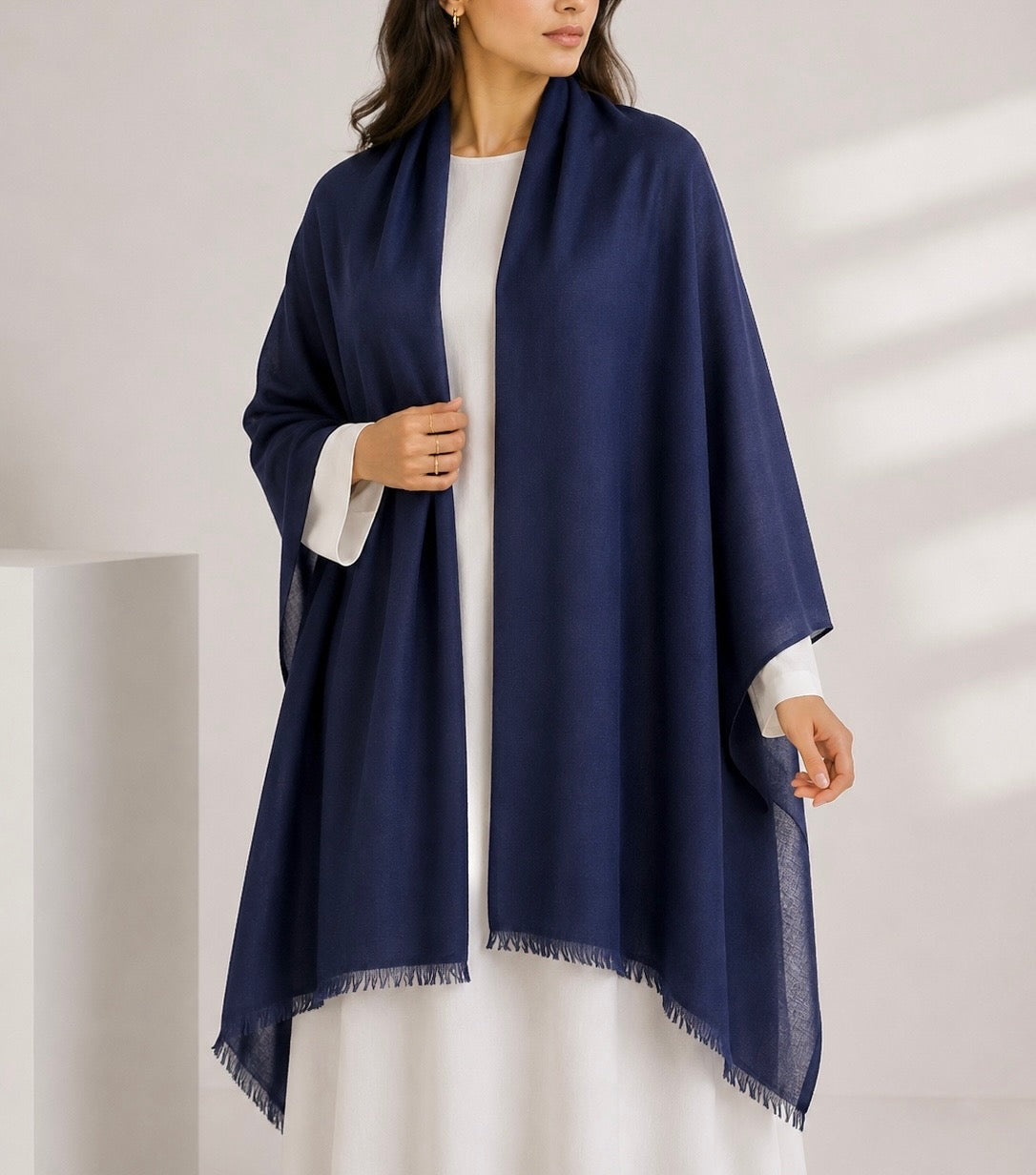Blue cashmere shawl