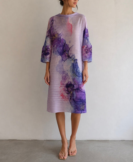 Multi colour pleated dress