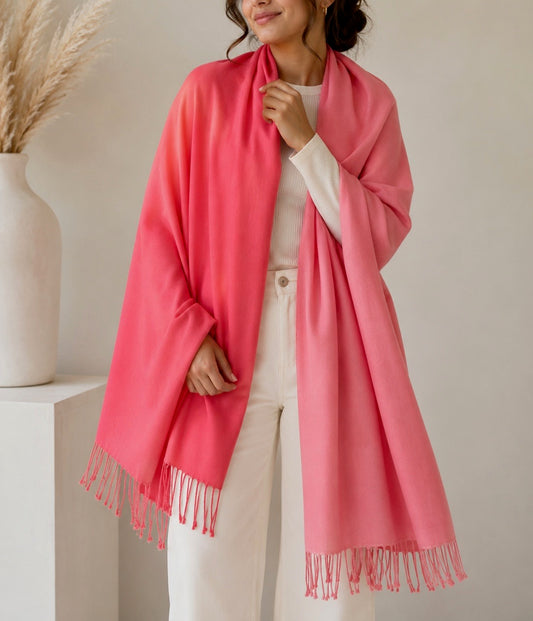 Classic Pashmina shawl tow tone